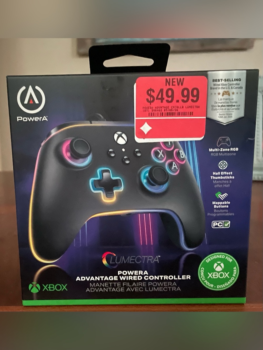 PowerA Advantage Wired Controller For Xbox Series X/S With Lumectra-Black